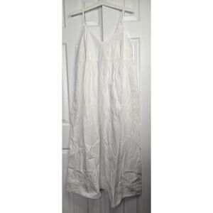 A New Day Women's White Seersucker Maxi A-Line Dress- Size Large